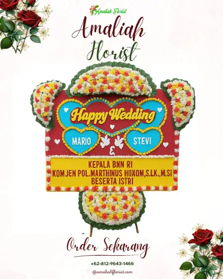Papan Bunga Pernikahan Tanjunganyar